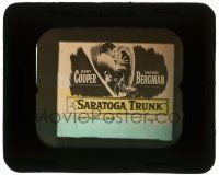 6d098 SARATOGA TRUNK glass slide R54 c/u of Gary Cooper kissing Ingrid Bergman, by Edna Ferber!