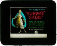 6d111 SUBWAY SADIE glass slide '26 great full-length image of sexy Dorothy Mackaill in cool dress!