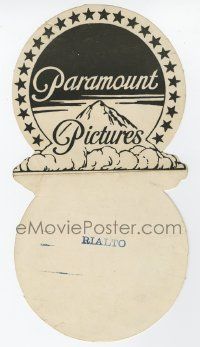 6d380 PARAMOUNT PICTURES die-cut herald '21 name the stars, Rudolph Valentino, Swanson, DeMille!