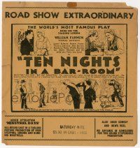 6d396 TEN NIGHTS IN A BARROOM 1pg herald '31 world's most famous play now on the talking screen!