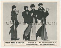 6d404 YELLOW SUBMARINE herald '69 wonderful cartoon image of Beatles John, Paul, Ringo & George!
