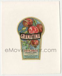 6d200 COLOMBO linen Italian 4x6 wine label '50s advertising their Granatina brand of wine!