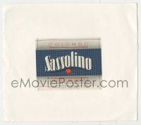 6d195 COLOMBO linen Italian 4x5 wine label '50s advertising their Sassolino brand of wine!