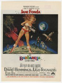 6d250 BARBARELLA magazine ad '68 sexiest sci-fi art of Jane Fonda by Robert McGinnis, Roger Vadim!