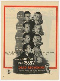 6d257 DEAD RECKONING magazine ad '47 montage of Humphrey Bogart about to kiss sexy Lizabeth Scott!