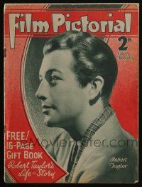 6d417 FILM PICTORIAL English magazine April 3, 1937 young Robert Taylor's life story!