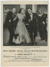 6d261 HIGH SOCIETY magazine ad '56 Frank Sinatra, Bing Crosby, Grace Kelly & Louis Armstrong!