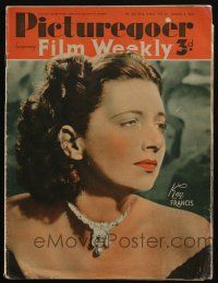 6d480 PICTUREGOER English magazine January 4, 1941 Kay Francis on the cover + great articles!