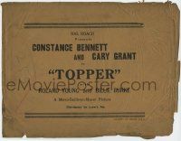 6d143 TOPPER 12x15 printed brown bag + 2 tickets '37 used to hold posters & lobby cards!