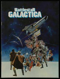 6d762 BATTLESTAR GALACTICA souvenir program book '78 great sci-fi art by Robert Tanenbaum!