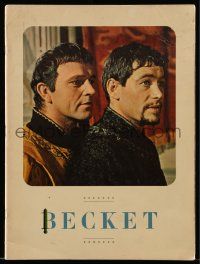 6d763 BECKET souvenir program book '64 Richard Burton, Peter O'Toole, John Gielgud, great images!