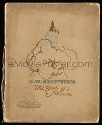 6d769 BIRTH OF A NATION souvenir program book '15 D.W. Griffith's classic tale of the Ku Klux Klan!