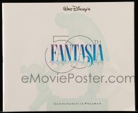 6d813 FANTASIA souvenir program book R90 Disney classic 50th anniversary, great cartoon images!