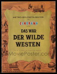 6d854 HOW THE WEST WAS WON German export Swedish souvenir program book '64 John Ford, Cinerama!