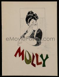 6d895 MOLLY stage play souvenir program book '73 great Al Hirschfeld art of Kay Ballard!