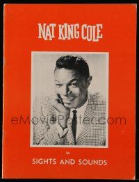6d906 NAT KING COLE music concert souvenir program book '64 his final Sights and Sounds production!
