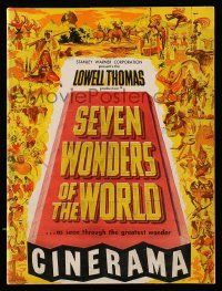 6d948 SEVEN WONDERS OF THE WORLD Cinerama souvenir program book '56 famous landmarks in Cinerama!