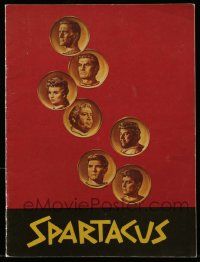 6d961 SPARTACUS German souvenir program book '61 classic Kubrick, art of top cast on gold coins!
