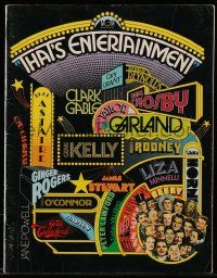 6d975 THAT'S ENTERTAINMENT souvenir program book '74 classic MGM Hollywood movie scenes!