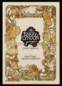 6d210 BARRY LYNDON promo brochure '75 Kubrick, Ryan O'Neal, historical romantic war melodrama!