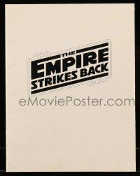 6d220 EMPIRE STRIKES BACK screening program '80 the complete cast and credits for the movie!