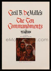 6d240 TEN COMMANDMENTS promo brochure '56 DeMille classic starring Charlton Heston & Yul Brynner!