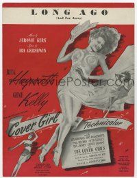 6d528 COVER GIRL sheet music '44 sexy full-length Rita Hayworth, Long Ago and Far Away!