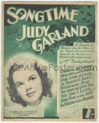 6d558 JUDY GARLAND English sheet music '40s Over the Rainbow, We're Off to See the Wizard & more!