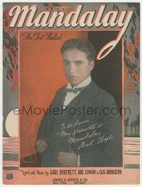 6d565 MANDALAY sheet music '24 Charlie Chaplin image used on the cover!