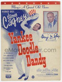 6d628 YANKEE DOODLE DANDY sheet music '42 James Cagney as George M. Cohan, Mary's a Grand Old Name!
