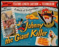 6d183 JOHNNY THE GIANT KILLER trade ad '53 full-length cartoon feature, great full-color images!