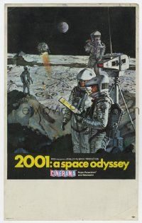 6d026 2001: A SPACE ODYSSEY Cinerama mini WC '68 Kubrick, art of astronauts on moon by Bob McCall!