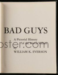 6d635 BAD GUYS hardcover book '64 an illustrated history of the best movie villains!