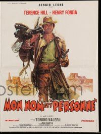 6d185 MY NAME IS NOBODY French trade ad '74 great Casaro art of Henry Fonda & Terence Hill!