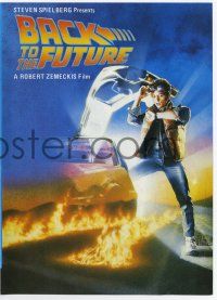 6d209 BACK TO THE FUTURE Australian promo brochure '85 Zemeckis, art of Michael J. Fox by Struzan!