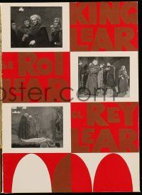 6d231 KING LEAR English/French/Spanish export Russian promo brochure '70 Shakespeare tragedy!