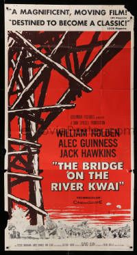 6f054 BRIDGE ON THE RIVER KWAI pre-Awards 3sh '58 William Holden, Alec Guinness, David Lean classic!