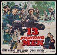 6f194 13 FIGHTING MEN 6sh '60 Civil War soldier Grant Williams with HUGE gatling gun!