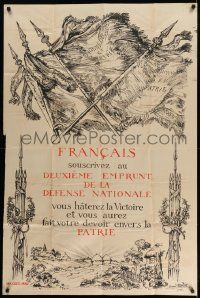 6f001 FRANCAIS SOUSCRIZEZ AU EMPRUNT DE LA DEFENSE NATIONALE 31x47 French WWI war poster '16 cool!