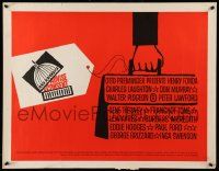 6g501 ADVISE & CONSENT 1/2sh '62 Otto Preminger, classic Saul Bass Washington Capitol artwork!