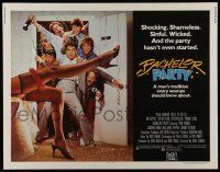 6g515 BACHELOR PARTY 1/2sh '84 wild wacky image of hard partying Tom Hanks & sexy legs!
