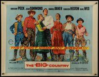 6g530 BIG COUNTRY style A 1/2sh '58 Gregory Peck, Charlton Heston, William Wyler classic!