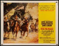 6g531 BITE THE BULLET 1/2sh '75 cool art of Gene Hackman, Candice Bergen & James Coburn by Jung!