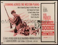 6g565 DANIEL BOONE FRONTIER TRAIL RIDER 1/2sh '66 pioneer Fess Parker in coonskin hat!