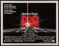 6g568 DEAD ZONE 1/2sh '83 David Cronenberg, Stephen King, he has the power to see the future!