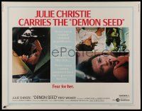 6g571 DEMON SEED style B 1/2sh '77 Julie Christie is profanely violated by a demonic machine!
