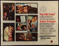 6g587 FBI STORY 1/2sh '59 great images of detective Jimmy Stewart & Vera Miles!