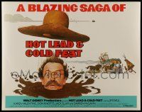 6g625 HOT LEAD & COLD FEET 1/2sh '78 Disney, Robert Butler directed, wacky artwork of Don Knotts!