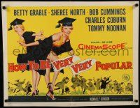6g627 HOW TO BE VERY, VERY POPULAR 1/2sh '55 students Betty Grable & Sheree North, Charles Coburn!