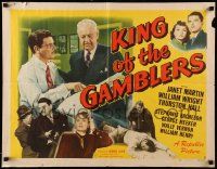 6g647 KING OF THE GAMBLERS style B 1/2sh '48 Janet Martin, William Wright, cool football image!